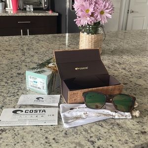 Brand New Costa Sullivan 191 Matte Tortoise Green Mirror 53-19 140 Ref: 06S2002